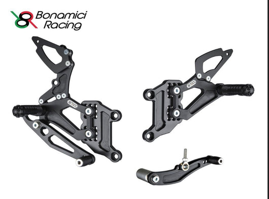 Pedane arretrate Bonamici Racing regolabili - Yamaha YZF R6 03-05