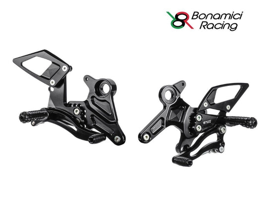 Pedane arretrate Bonamici Racing regolabili - Kawasaki Ninja 650 17-20