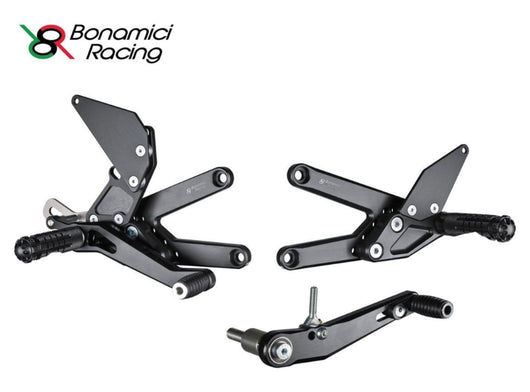 Pedane arretrate Bonamici Racing regolabili quickshifter - Triumph Daytona 675 13-17