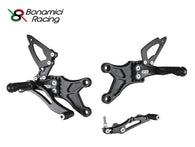 Pedane arretrate Bonamici Racing regolabili - Triumph Daytona 675 06-12