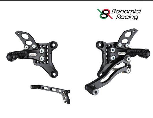 Pedane arretrate Bonamici Racing regolabili - Ducati 848/1098/1198 07-11