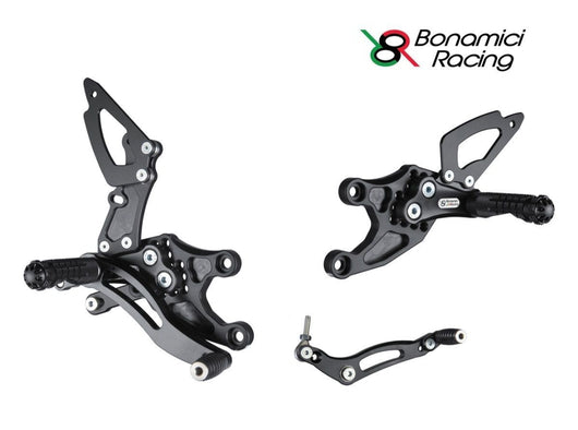 Pedane arretrate Bonamici Racing regolabili race - Honda Cbr 1000 RR 08-16