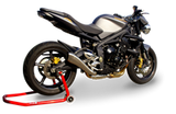 Scarico Hp Corse - Hydroform Satin raccordo a @ - Triumph Street Triple 07-12