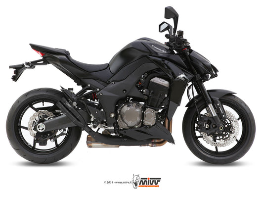 Scarico Kawasaki Z 1000 (2014 >) - Double Gun Black Inox Nero