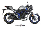 Scarico Yamaha MT-03 (2016 >) - Mivv Double Gun Black Inox Nero